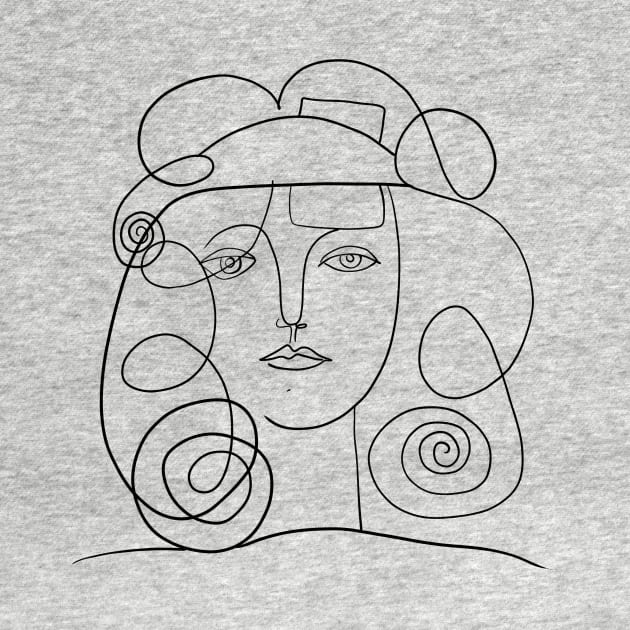 Picasso Line Art - Woman's Head #2 by shamila